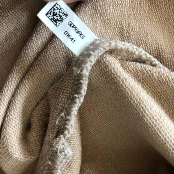 Aerie Oversized Side Slit Light Hoodie in Beige Size S - Picture 9 of 10